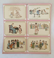 Vintage Lot Of 6 Kate Greenway Reproduction Postcards~Of Early Drawings~c1970s picture