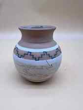 Used Vintage Native American Inspired Vase, 4.75