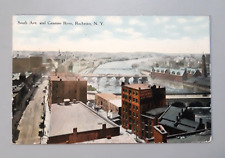 Vintage 1913 Postcard Rochester NY - SOUTH AVE AND GENESEE RIVER Souvenir picture