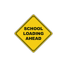 School Loading Ahead Crossing Novelty Safety Notice Aluminum Metal Sign picture