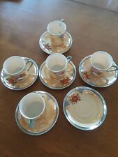 Chikaramachi Japan Vintage Mini 6 Saucers And 5 Cups Hand Painted picture