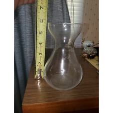 Vintage Clear Glass Rounded Wide Mouth Vase picture