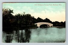 Madison WI-Wisconsin, Arch Bridge In Tenney Park Vintage Souvenir Postcard picture