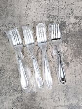 4x Salad Forks Pfaltzgraff Summerset Frost Stainless 18/0 Glossy 6-7/8