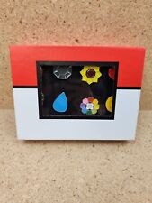 Pokemon Gen 1 Kanto Indigo League Trainer Gym Badges Enamel Pin Boxed Set picture