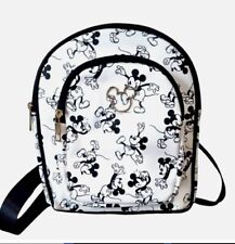 Disney Mickey Mouse Mini Backpack Bioworld Purse 8x11 Black White picture