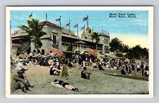 Miami Beach FL-Florida, Miami Beach Casino Crowd, Antique, Vintage Postcard picture