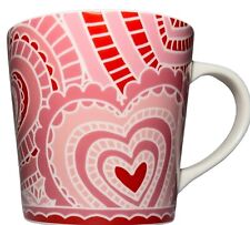 Starbucks Valentine Mug 2005 Pink Red White Mosaic Hearts Coffee Tea Cocoa 16 oz picture