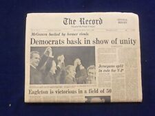 1972 JULY 14 THE BERGEN RECORD NEWSPAPER - MCGOVERN IS DEMS CANDIDATE - NP 6457 picture