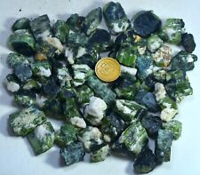 700 GM Breathtaking Natural Gemmy Green TOURMALINE Crystals Lot From Pakistan picture