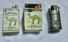 Lot of 3 Vintage Camel Filters Cigarette Lighters Metal & Plastic picture