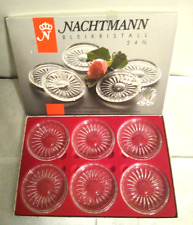 Vintage Nachtmann Bleikristal Crystal Coaster Set of 6 Original Box West Germany picture