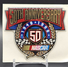 Vintage NASCAR 50th Anniversary 1948-1998 Padded Vinyl Sticker  3in x 4in. picture