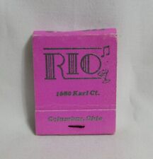 Vintage Rio Night Club Bar Dancing Matchbook Columbus Ohio Advertising Matches picture