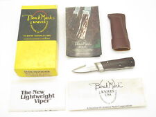 Vintage 1982 Bench Mark Side Winder Rolox Wood Handle Slide Lock Pocket Knife picture