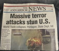 Ann Arbor news September 11, 2001 Twin Towers Newspaper picture