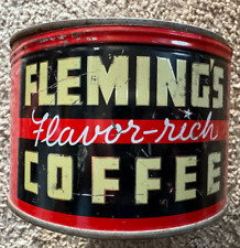 Fleming's Flavor Rich Coffee Tin with Key picture