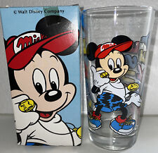 Vintage Disney Mickey Mouse Glass Drinkware 6” K. Onishi Japan Rare Collectible picture