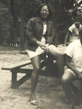 Vintage Upskirt Snapshot Photo~ID'd African American Woman~Monessen Pennsylvania picture