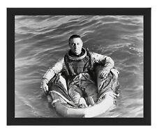 GUS GRISSOM ASTRONAUT TRAINING RESCUE LIFEBOAT FOR MERCURY 4 8X10 FRAMED PHOTO picture