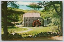Grist Mill Longfellow's Wayside Inn Sudbury Massachusetts Vintage Postcard picture
