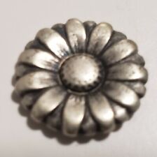 3 NOS New Vintage Buttons on Card Silver Sunflowers by JHB 1453 5/8