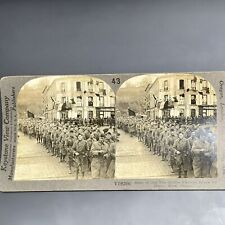Stereoscope Card WW1 Two Million Fighters Ready for Home Brest V19266 picture