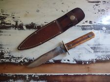 Vtg Utica Cutlery Outdoor Sportsman Hunting Knife with Sheath Circa 1950-1960's picture