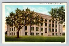 Lawton OK-Oklahoma, Comanche Co., Court House, Vintage Postcard picture