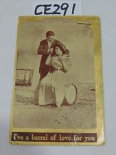 VINTAGE POSTCARD 1910'S LOVE-MAN & WOMAN-I'VE A BARREL OF LOVE FOR YOU-RARE  picture