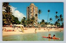 Waikiki HI-Hawaii, Waikiki Circle Hotel, Advertising, Antique Vintage Postcard picture