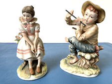 Vintage Tom Sawyer Becky Thatcher Figurines, LEFTON CHINA, Hand Painted, 1960-83 picture