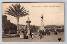 Nice-France, Nouveaux Jardins et Monument du Centenaire, Vintage Postcard picture