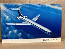 The Vicker VC10 BOAC British Aircraft Airplane Advertisement Chrome Postcard 157 picture