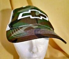 CHEVY HAT NWOT CAMOUFLAGE WHITE MESH SILVER BOWTIE LOGO INFINITY CHEVROLET CAP. picture