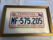 Original Vintage Tennessee Governor License Plate Professionally Framed picture