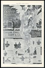 1895 Christmas angel art Carson Pirie Scott Chicago store BIG vintage print ad picture