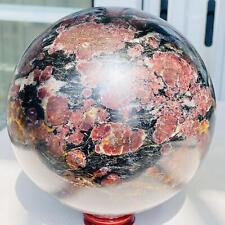 Natural Fireworks Red Garnet sphere Quartz Crystal ball healing 3700G picture