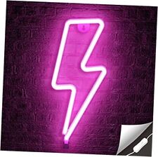Lumoonosity Lightning Bolt Neon Signs, USB Powered Led Lightning Bolt LIGHTNING picture