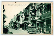 c1940's Street of Paris The Touquet Paris Beach France Posted Postcard picture
