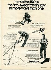 1972 Print Ad of Homelite 150 No-Sweat Chain Saw picture