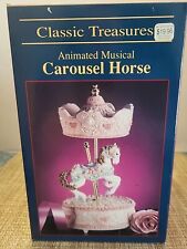 Vintage Classic Treasures Animated Musical Carousel Horse WORKS picture