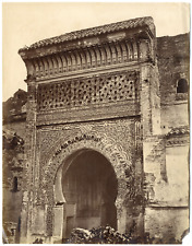 Algeria, Tlemcen, the gateway to the Médersa Vintage albumen print  picture