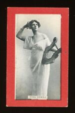 c1900s Wills Cigarettes Tobacco Card Actresses Red Border #206 Miss Odell picture