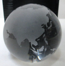 Two's Company World Globe frosted glass World Paperweight Globe Earth picture