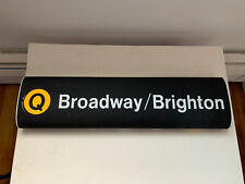 NY NYC SUBWAY ROLL SIGN Q SMALL 1 LINE BROADWAY BRIGHTON BEACH EXPRESS LOCAL picture