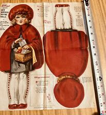 Kelloggs Little Red Riding Hood Uncut Nursery Rhyme Advertising Doll picture