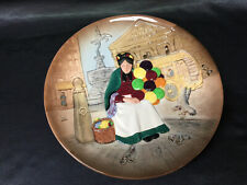 VINTAGE ROYAL DOULTON * THE OLD BALLOON SELLER COLLECTORS PLATE * D6649 LADY 3D picture