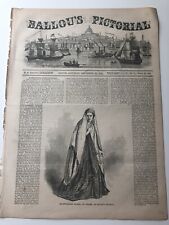 1855 Ballou’s Antique Print French Actress Rachel Félix as Phaedra #6621 picture