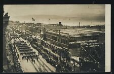 WA Bellingham RPPC 1908 GREAT WHITE FLEET PARADE REVIEW Sailors One of a Kind picture